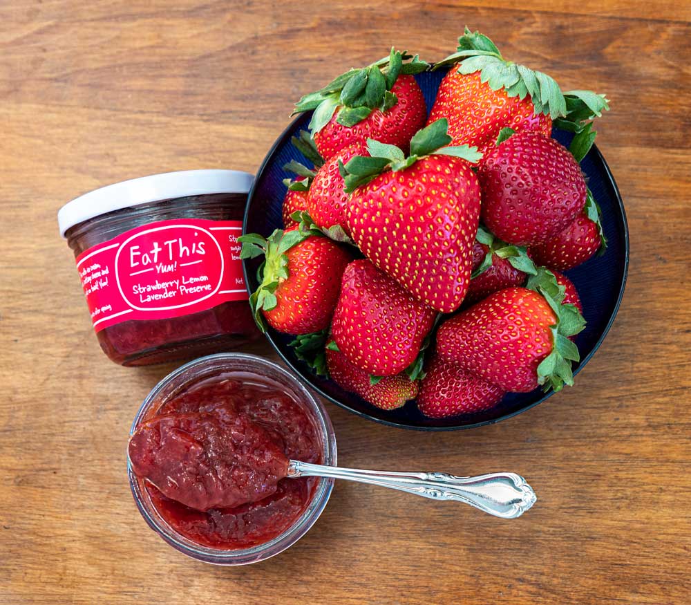 Strawberry Lavender Lemon Zest Preserve