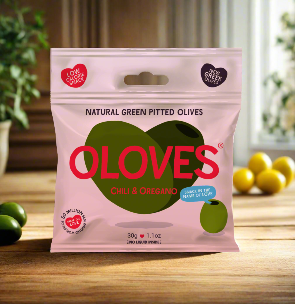 Oloves - Chili & Oregano Pitted Green Olives 1.1oz/10ct