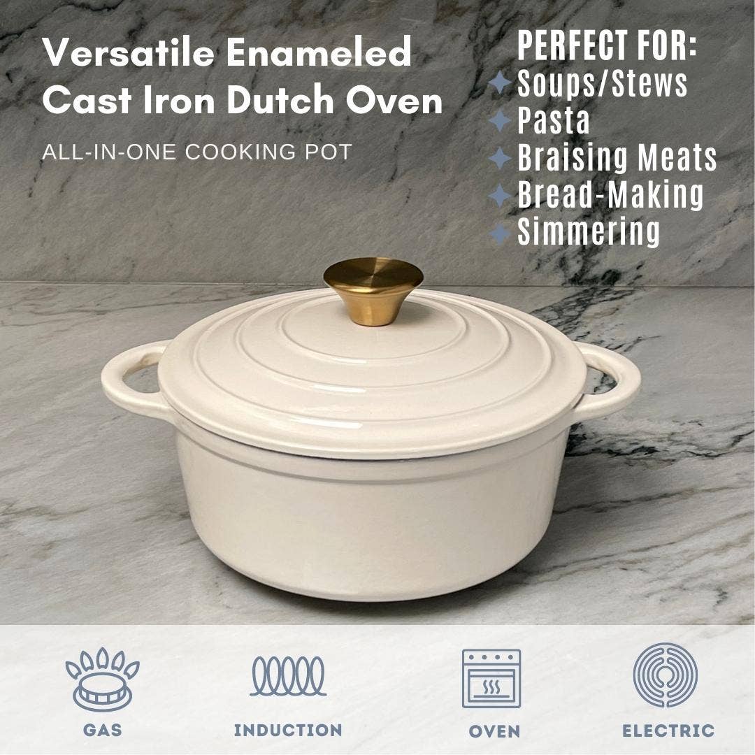 Enameled Cast Iron Dutch Oven (6 Qt)