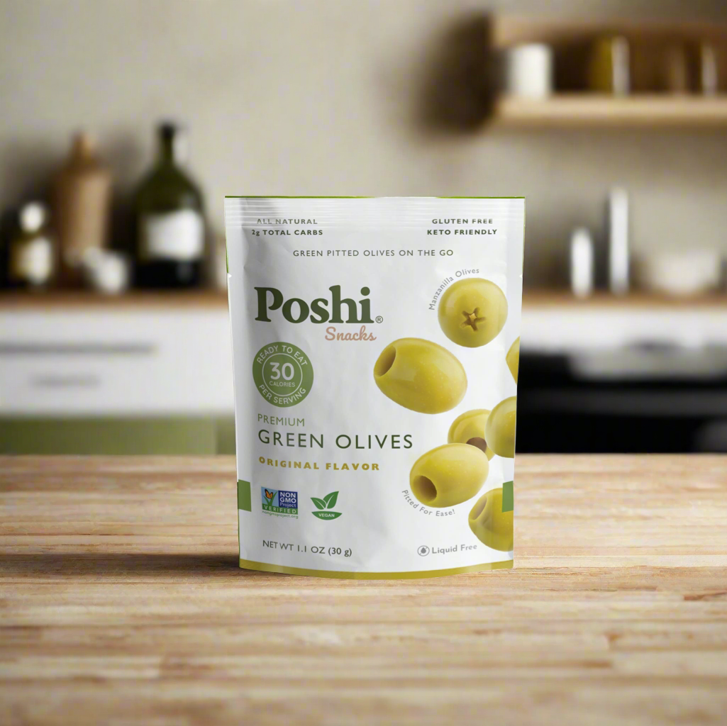 Poshi Olives - Premium Green Olives 1.1oz/10