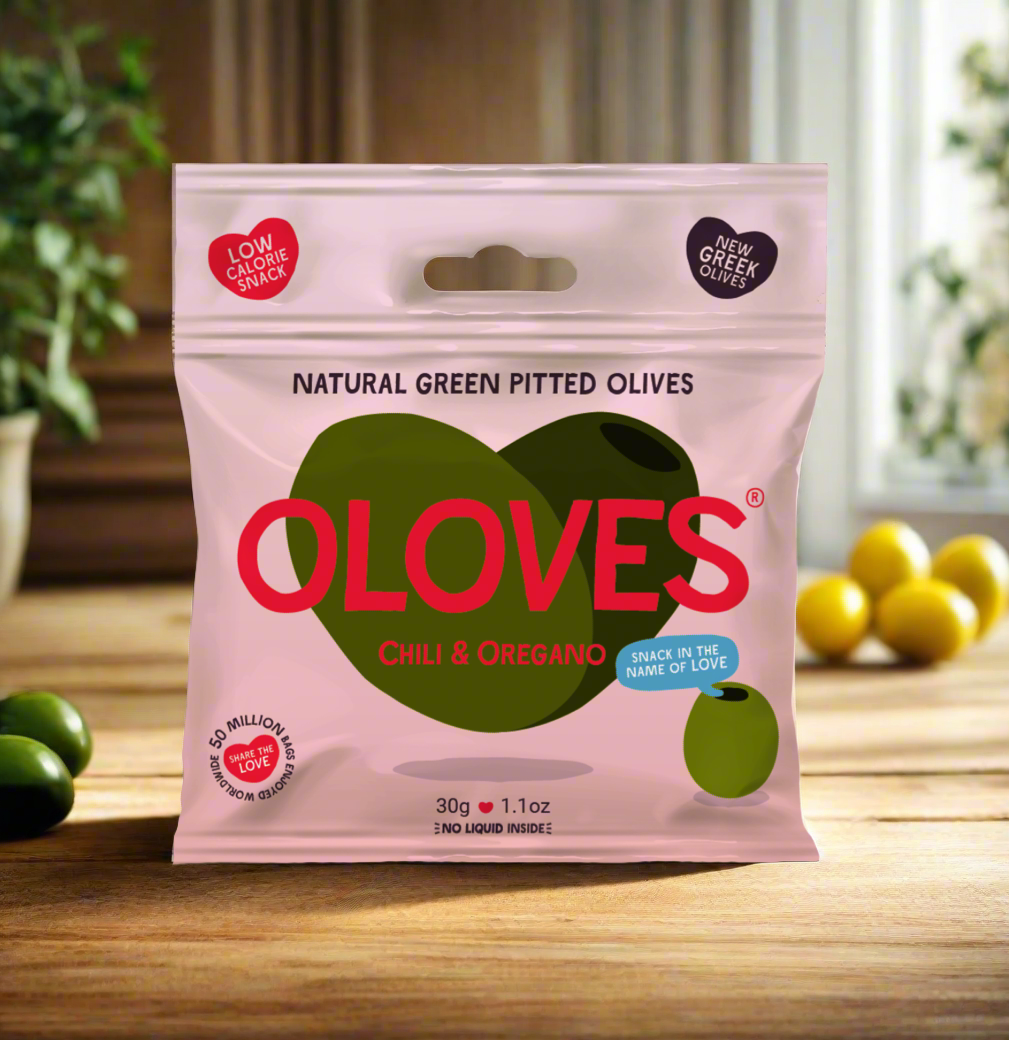 Oloves -  Chili & Oregano Pitted Green Olives 1.1oz/10ct