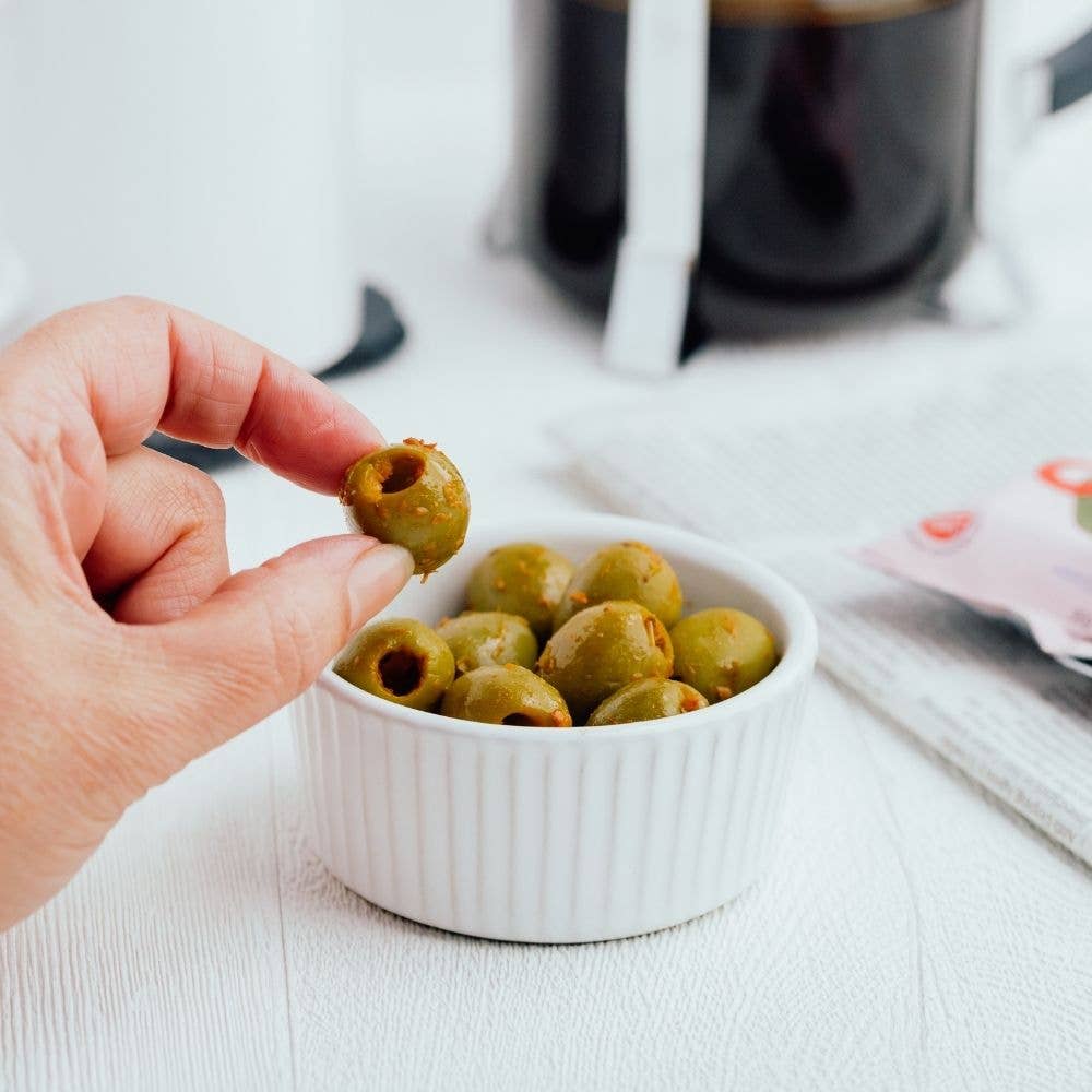 Oloves -  Chili & Oregano Pitted Green Olives 1.1oz/10ct