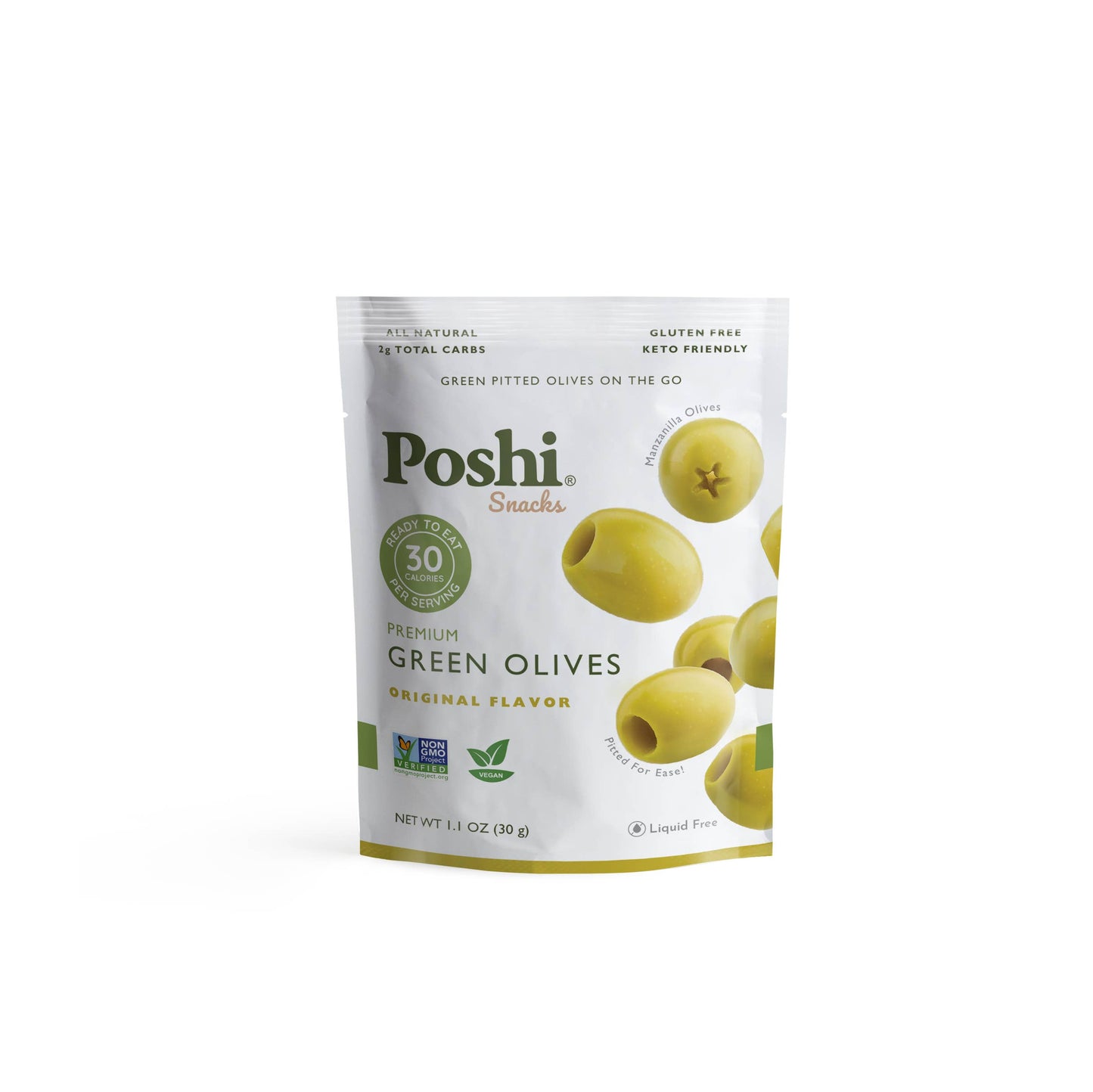 Poshi Olives - Premium Green Olives 1.1oz/10